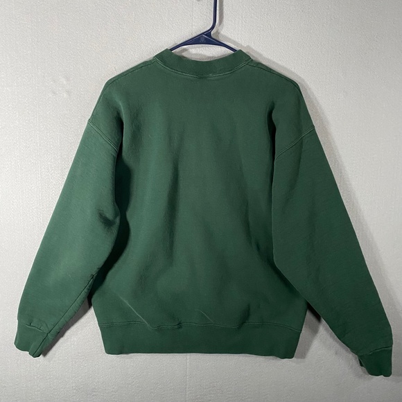 Vintage Marines Block M Spellout Pullover Sweatshirt Green USA Made Mens Large - Picture 5 of 10
